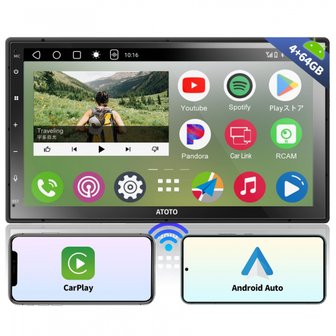  A6 2 DIN 4G + 64G Android 1280720 QLED CarPlay & Android Auto, GPS WiFiBTUSB 오디오