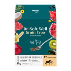 닥터소프트 웰 well 그레인프리 비프 전견 1kg