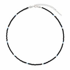 [925 Silver]Black Onyx Zirconia Necklace