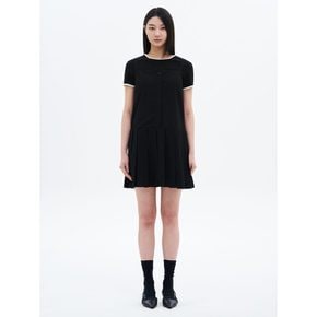 플리츠 미니 원피스  블랙 (325271LY25)