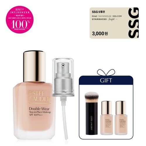 [10][단독] NEW 더블 웨어 파운데이션 세트 (+파운데이션 10ml+미니 브러쉬)(+SSG 상품권 3천원)
