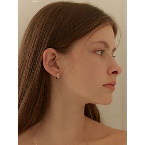 [연말 스페셜 6mm+10mm 진주귀걸이 증정] Large three-line hoop earring