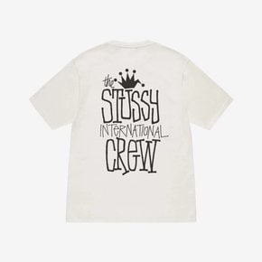 24SS 스투시 크라운 인터내셔널 피그먼트 다이드 티셔츠 내츄럴 1905043