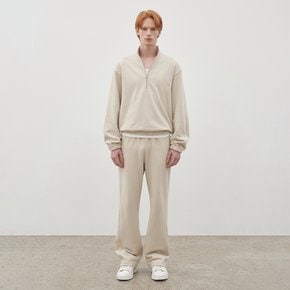 [정상가148,000원] 코튼 라인 스웨트 팬츠 베이지