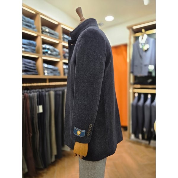 [여주점] 코오롱 브렌우드 남성 칼라 FUR 울 캐시미어 블렌디드 코트 BRCBW25641NYX