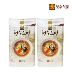 청수 포장국수소면 1.5KG 2개 / 30인분 멸치 비빔 잔치국수