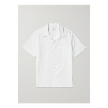 RICHARD JAMES 리차드 제임스 컨버터블 칼라 리넨 코튼 혼방 셔츠 화이트 1647597338580654