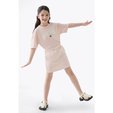 타미힐피거키즈 25년 S/S      T42F1KKO230GT1      멜란지 그래픽 반팔 티셔츠