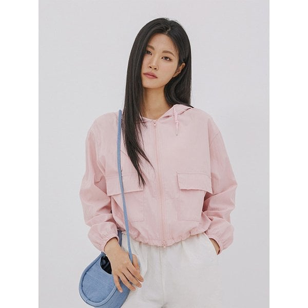 여성 후드포켓 윈드브레이커 (PINK) (HA4UJ1A-81)