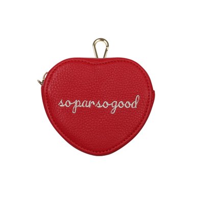 HEART SHAPED REAL LEATHER BALL POUCH