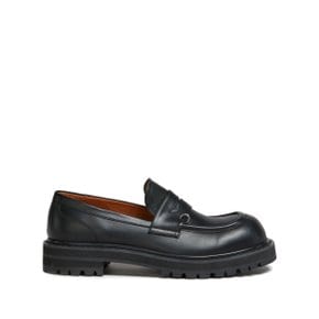 penny-cut leather loafers black MOMR005503P6453-00N99 black