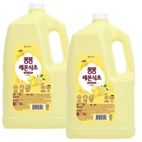 퐁퐁 레몬식초 주방세제 용기 3L x 2개 깨끗한 설거지 대용량 식당 업