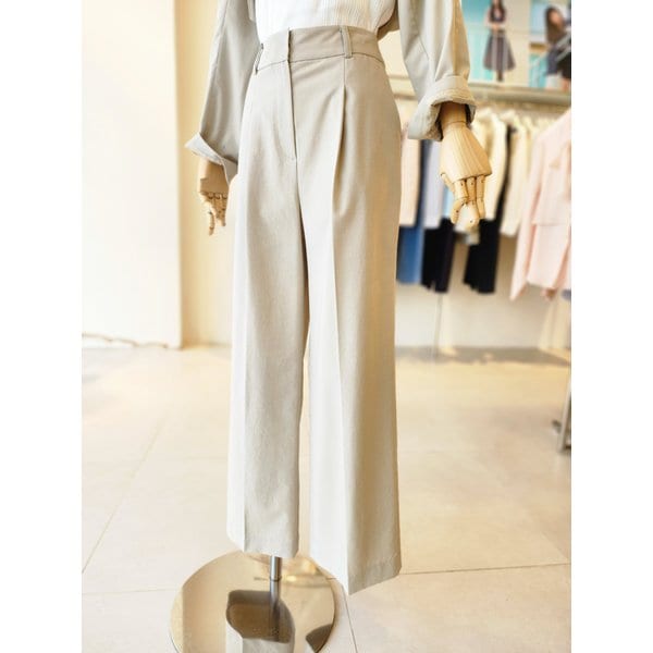 [여주점] [JJ 지고트] 여성 하이 웨이스트 원턱 와이드 팬츠 GR4A0SLR61