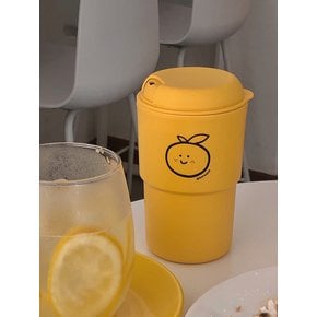 Tangerine reusable tumbler