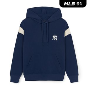 MLB [코리아공식] 스포티브 바시티 어깨배색 후드티 NY (L.Navy)