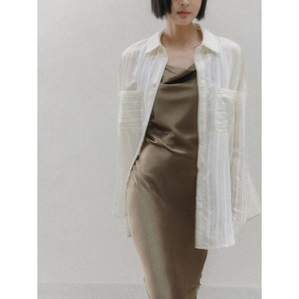 [모찌언니 PICK] 시어룸 링클 스트라이프 셔츠(아이보리)