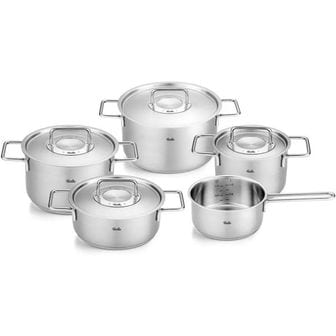  일본 휘슬러 프라이팬 Fissler 08611405000 Pot Set 스테인리스 스틸 Pure 5Piece A Casserole 7