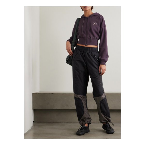 바이스텔라매카트니 트루캐주얼 크롭 로고 코튼 저지 후디 퍼플 1647597343818707