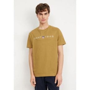 4731603 GANT GRAPHIC - Print T-shirt mustard beige