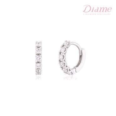 DIAME 데이지 카리나 18K 골드 랩그로운 다이아몬드 귀걸이 FGDE1178WLAB