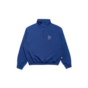 Half Zip-up Sweatshirt Blue