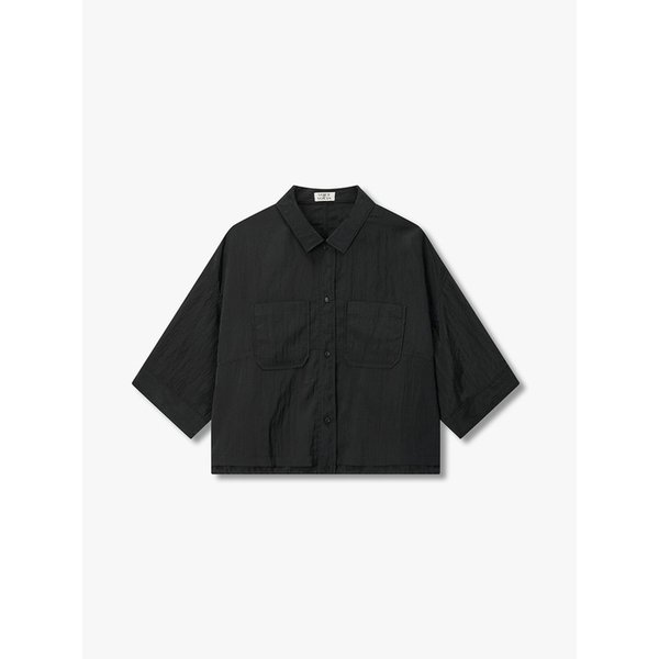 아웃 포켓 스트링 헴 셔켓_다크 그레이 7116260404