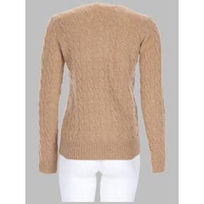 26FW 폴로 랄프로렌 폴로 자수 케이블 니트 스웨터 211971865 002COLLECTIONCAMEL MELANGE BEIGE