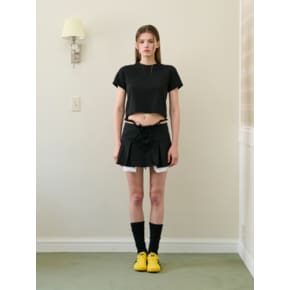 SB CROP CORSET T-SHIRT [BLACK]