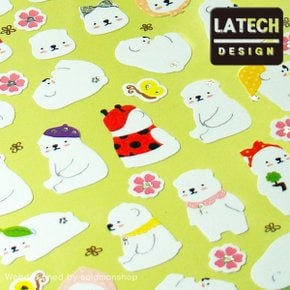 팬시스티커 15S-C549 편안한곰/동물스티커/꾸미기스티커/장식스티커/데코스티커