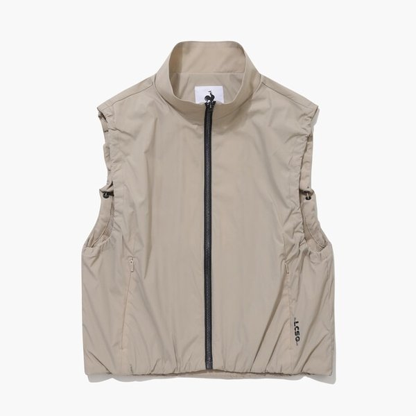 [여주점] 여성 셔링 포인트 우븐 풀집업 베스트 GQ122LWV12 BEGE