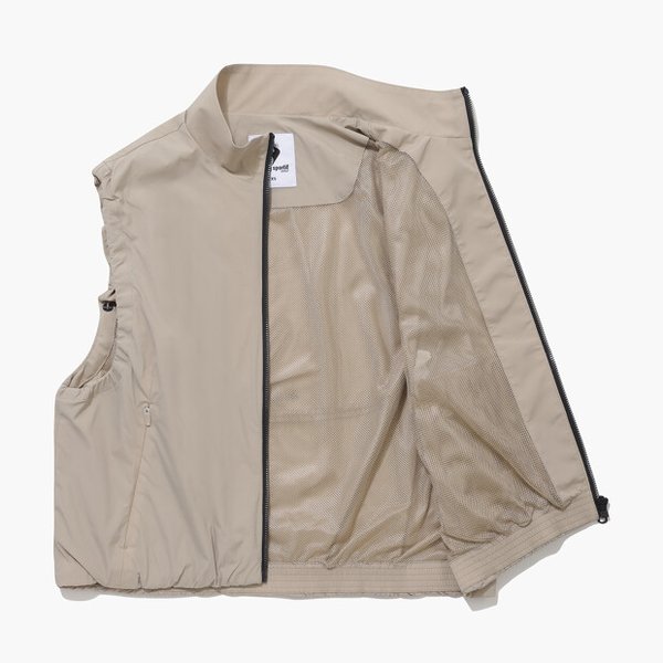 [여주점] 여성 셔링 포인트 우븐 풀집업 베스트 GQ122LWV12 BEGE