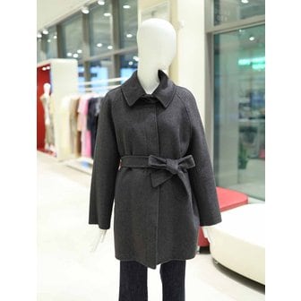 올리브데올리브 [여주점] 여성 넥 비죠 울 혼방 벨티드 하프 코트 YW5WH003