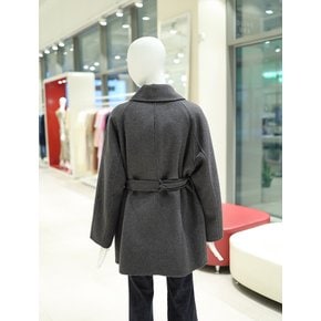 [여주점] 여성 넥 비죠 울 혼방 벨티드 하프 코트 YW5WH003