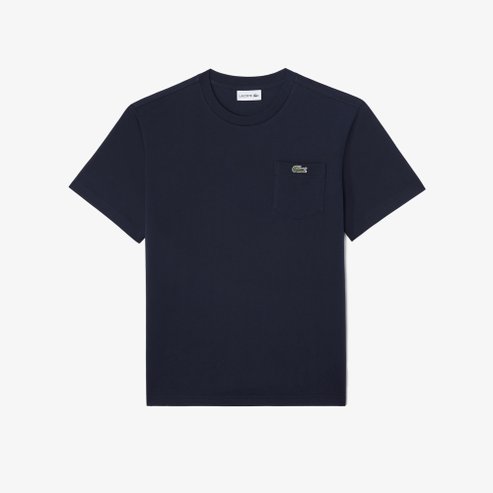 라코스테 (남성)베이직 크루넥 포켓 반팔 티셔츠(TH280E-55G 166)네이비