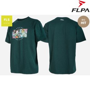 플파 티셔츠 배드민턴 상의 반팔티 FP보타니컬 다크그린 FP-TS22110D-GR 남성 여성