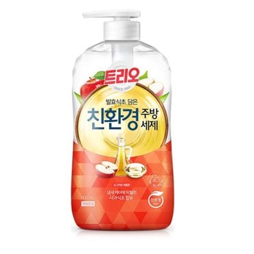 신세계 규격 애경 트리오 발효식초 담은 친환경 주방세제 애플향 680ml