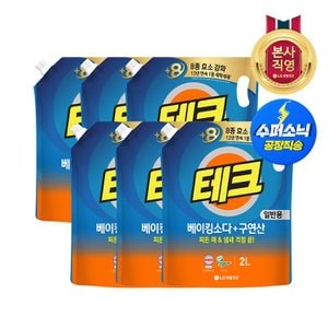엘지생활건강 테크 베+구 리필 2L 일반 6개