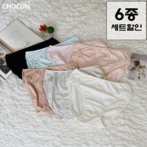 퓨어코튼 60수 면베이직팬티 6종세트