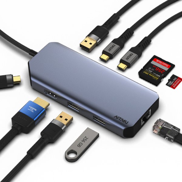 USB C타입 10in1 4K 60hz Gen2 10Gbps 멀티 허브 MH420 - SSG.COM