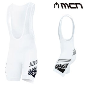 MCN 자전거 4부 빕숏 반바지 패드 화이트
