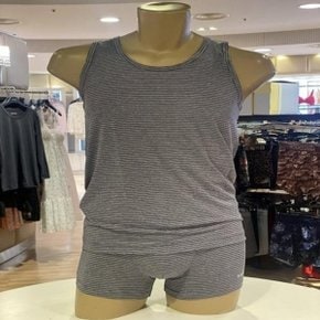 BGMRB681 그레이 스트라이프 런닝 드로즈세트