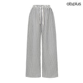[ab.plus] 시어서커 스트라이프 밴딩 와이드 팬츠 (LSA5MP49A)
