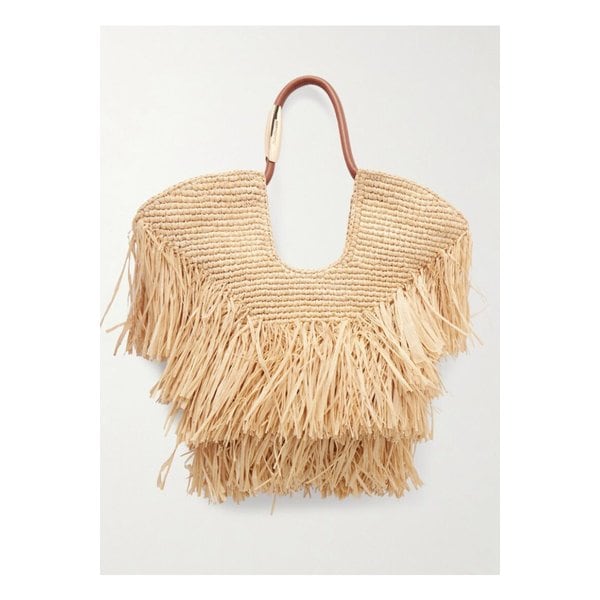 골든타임 스몰 프린지 라피아 토트백 46376663162854500