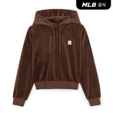 [코리아공식] [MLB] 여성 베이직 골지 벨로아 크롭 후드티 (3 COLOR)