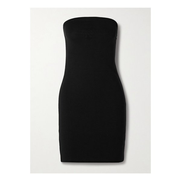 더파크 키아라 스트랩리스 스트레치 텐셀™ 리오셀 저지 미니 드레스 블랙 1647597357749365