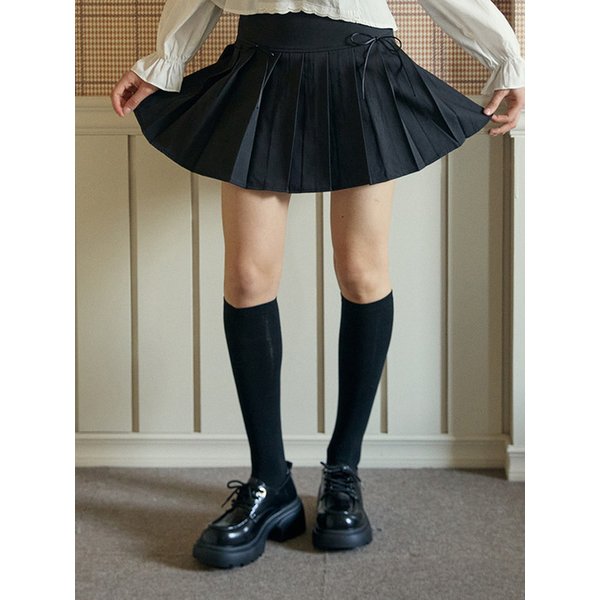 [2EA 1SET] BASIC KNEE HIGH SOCKS_BLACK