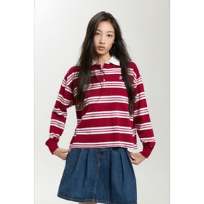 T22G7TTO052WT1 럭비 스트라이프 폴로스웨트셔츠