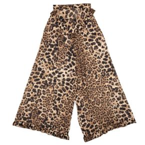 5481695 Rodarte Leopard Print Silk Ruffled Pants - Brown