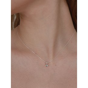 silver petit pebble necklace