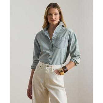 로렌 랄프 로렌 릴렉스핏 데님 셔츠(WMLRSHTS6820562400)